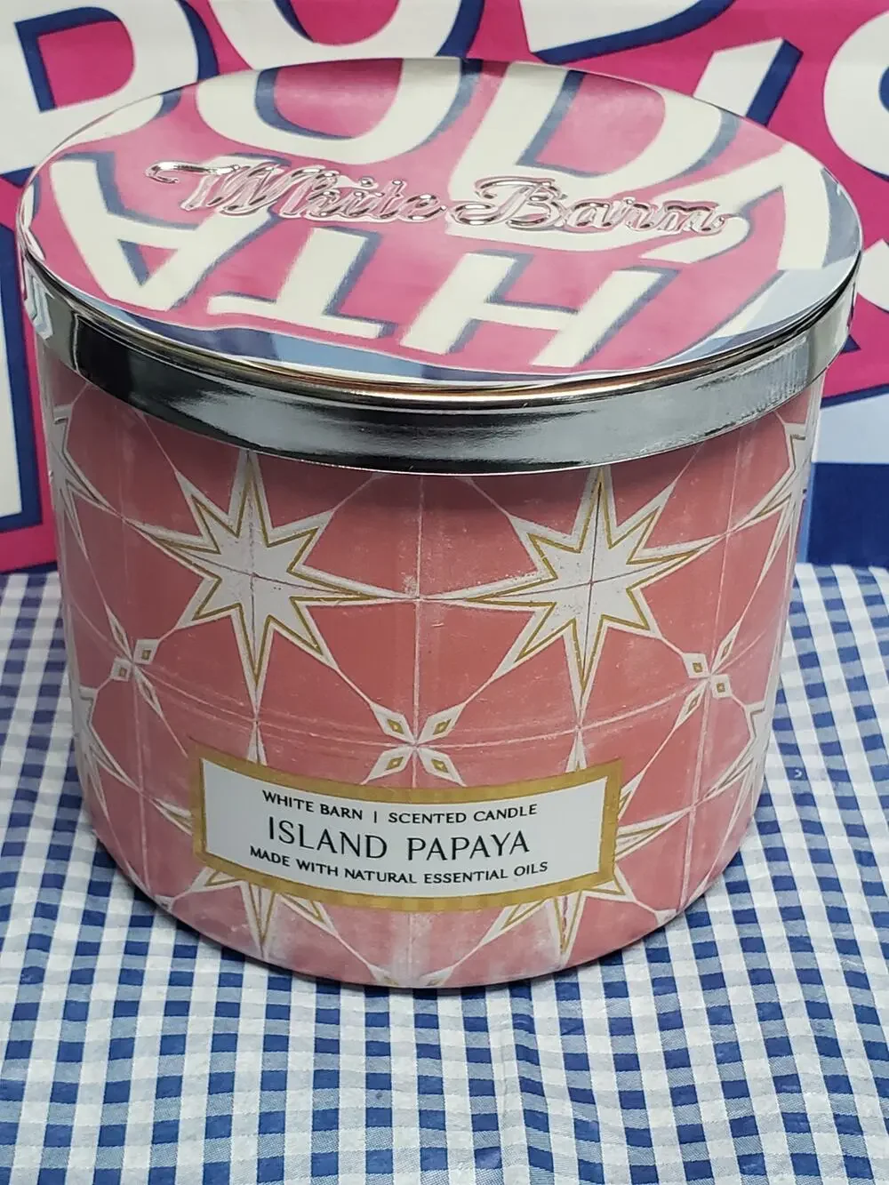 BBW Island Papaya Large 3 Wick Candle Home Fragrance Decor
